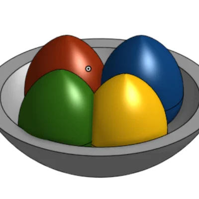 Mô hình trứng Phục sinh (Easter Eggs) in 3D đẹp mắt