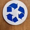 Nhãn biểu tượng tái chế 3D cho thùng rác - In dễ dàng tại nhà - Thumbnail 1