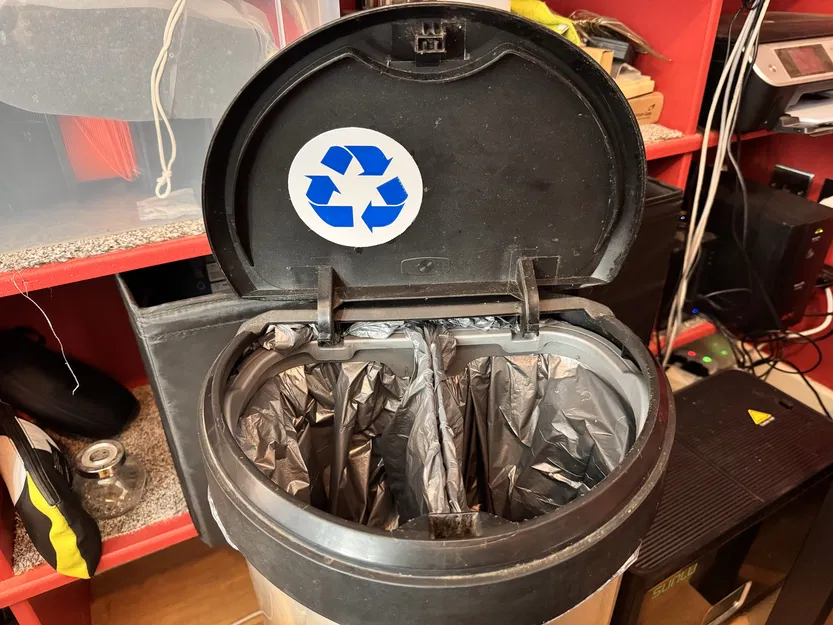 Nhãn biểu tượng tái chế 3D cho thùng rác - In dễ dàng tại nhà - Image 2