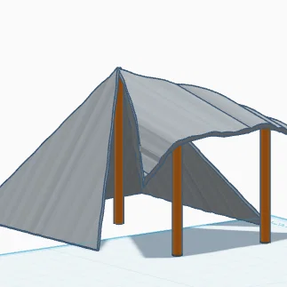 Mô hình in 3D lều quân sự cổ điển Zeltbahn 31 cho sa bàn