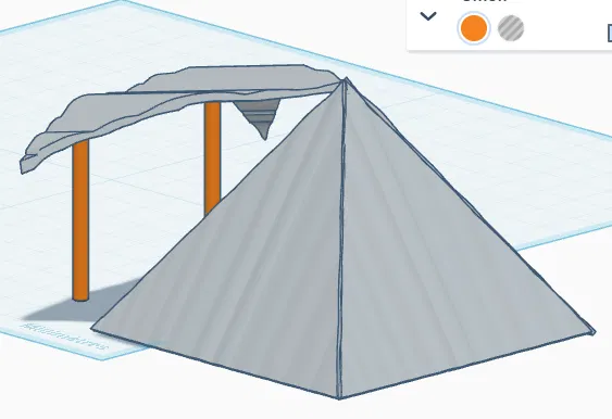 Mô hình in 3D lều quân sự cổ điển Zeltbahn 31 cho sa bàn - Image 2