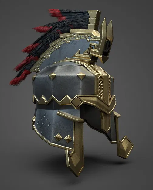 Mô hình mũ chiến binh Dwarf (dwarf helmet) in 3D siêu chi tiết - Image 1