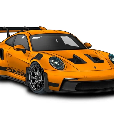 Mô hình xe Porsche 911 GT3 RS 3D sắc nét cho người đam mê siêu xe