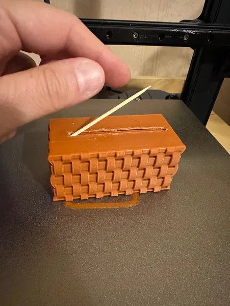 Hộp đựng tăm in 3D thiết kế họa tiết đan lát độc đáo - Image 2