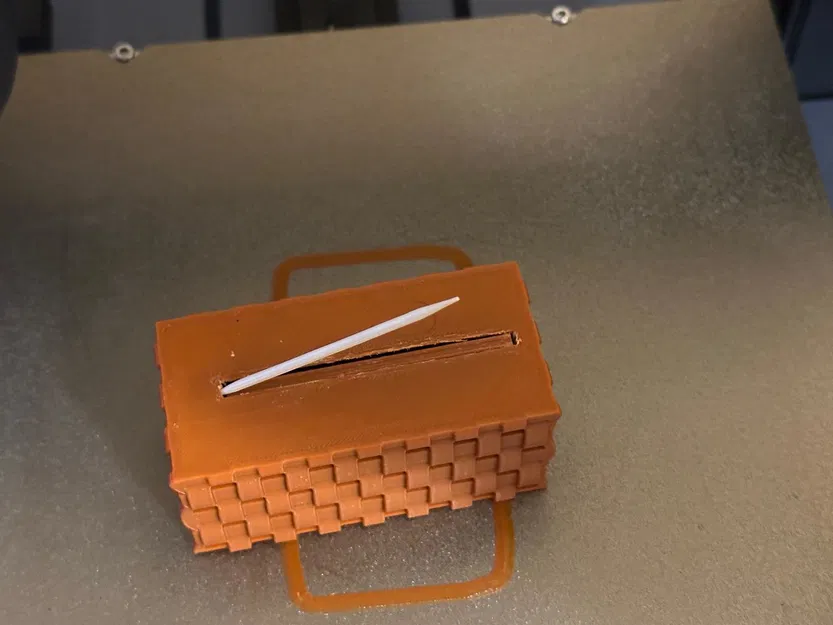 Hộp đựng tăm in 3D thiết kế họa tiết đan lát độc đáo - Image 3