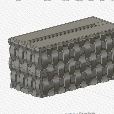 Hộp đựng tăm in 3D thiết kế họa tiết đan lát độc đáo