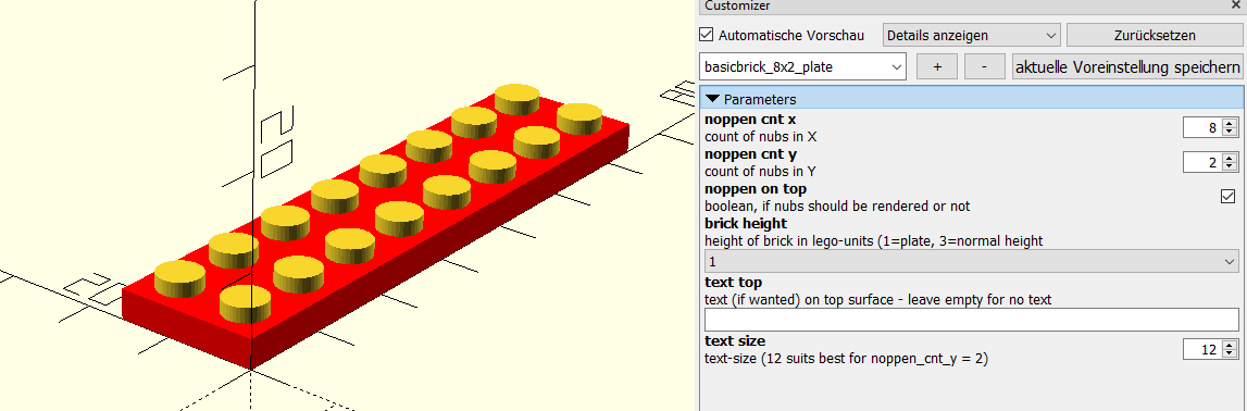 Gạch lắp ráp tùy biến (kiểu LEGO) bằng openSCAD - Image 6
