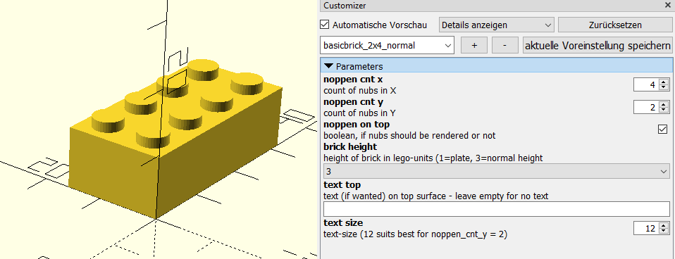 Gạch lắp ráp tùy biến (kiểu LEGO) bằng openSCAD - Image 7