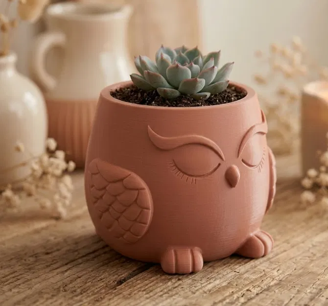 Chậu cây hình cú “Milo” ♡ - Đồ trang trí dễ thương - Image 2