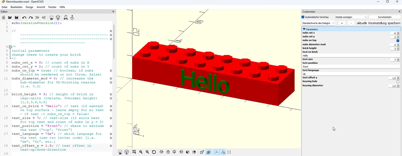 Gạch lắp ráp tùy biến (kiểu LEGO) bằng openSCAD - Image 8