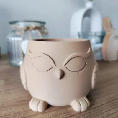 Chậu cây hình cú “Milo” ♡ - Đồ trang trí dễ thương