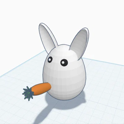 Mô hình 3D chú thỏ Phục Sinh hình trứng (Easter bunny egg) cực đáng yêu