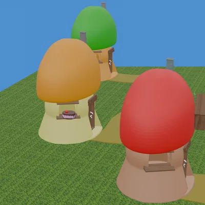 Mô hình làng Xì Trum (Smurfs Village) 3D in ấn cực xinh