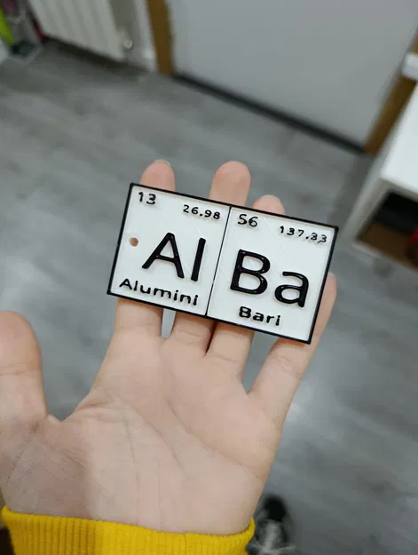 Móc khóa bảng tuần hoàn hóa học cá nhân hóa - Image 1