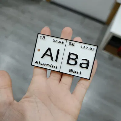 Móc khóa bảng tuần hoàn hóa học cá nhân hóa