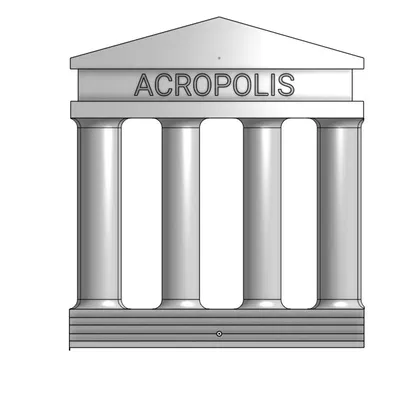 Mô hình trang trí Acropolis - Tái hiện kiến trúc Hy Lạp cổ đại