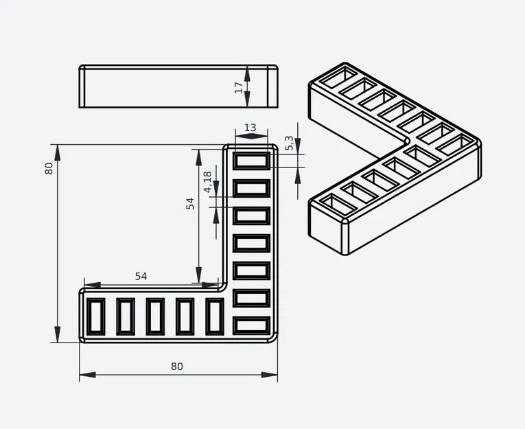 Khay Đựng USB Gắn Góc (Corner USB Holder) 13 Khe Cắm Tiện Lợi - Image 3
