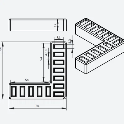 Khay Đựng USB Gắn Góc (Corner USB Holder) 13 Khe Cắm Tiện Lợi