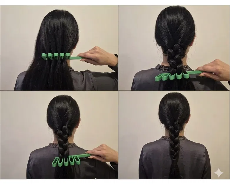 Dụng Cụ Tện Tóc Kiểu Pháp Chuyên Nghiệp - Chia Tóc Dễ Dàng - Image 1