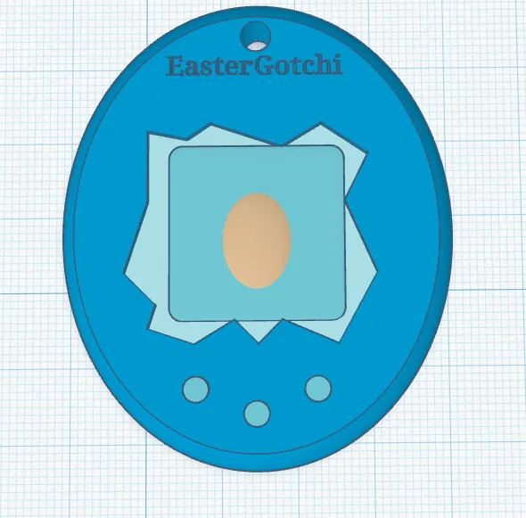 Móc khóa Tamagotchi phong cách lễ Phục sinh - Mô hình in 3D hoài niệm - Image 1