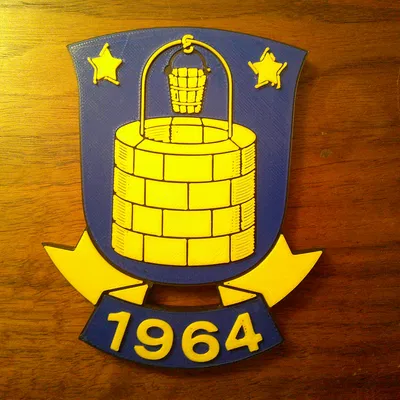 Mô hình logo CLB bóng đá Brøndby IF - Thiết kế in 3D tinh xảo