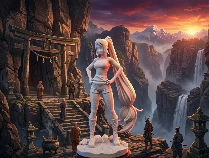 Anime Warrior: Chiến binh Anime với mái tóc đuôi ngựa siêu dài - Image 1