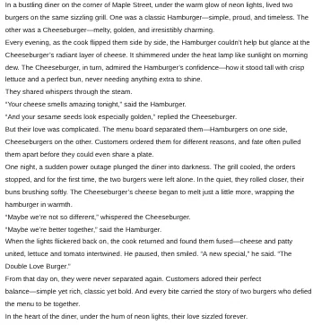 Mô hình 3D câu chuyện tình yêu Hamburger và Cheeseburger độc đáo - Image 1