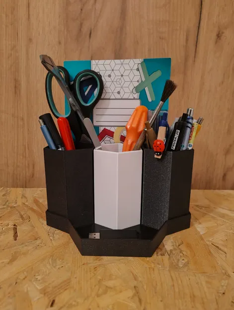 Ống cắm bút để bàn đa năng - Phụ kiện in 3D giúp góc làm việc gọn gàng - Image 1