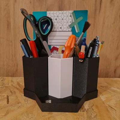 Ống cắm bút để bàn đa năng - Phụ kiện in 3D giúp góc làm việc gọn gàng