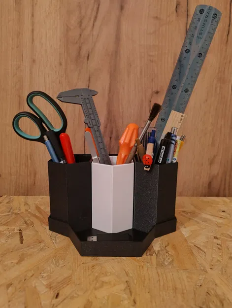 Ống cắm bút để bàn đa năng - Phụ kiện in 3D giúp góc làm việc gọn gàng - Image 3