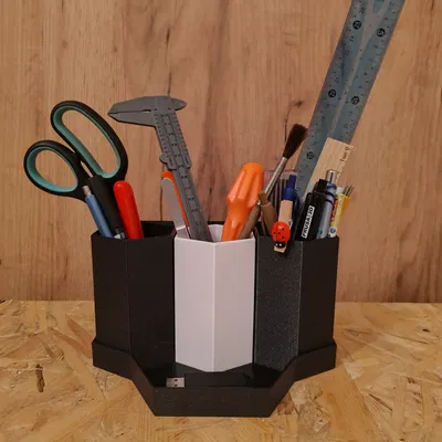 Ống cắm bút để bàn đa năng - Phụ kiện in 3D giúp góc làm việc gọn gàng