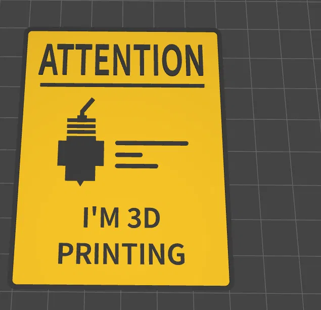 Bảng hiệu cảnh báo I'm 3D Printing cho không gian làm việc - Image 2