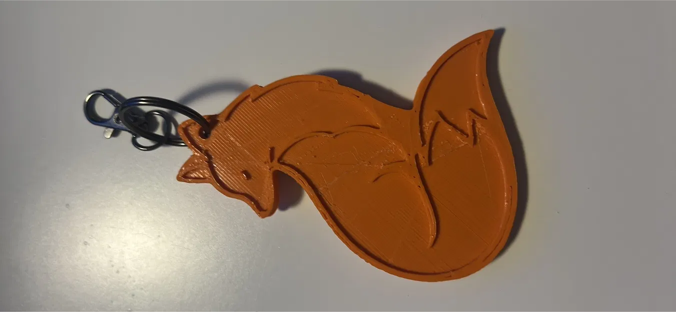 Móc khóa hình cáo tối giản - Image 2