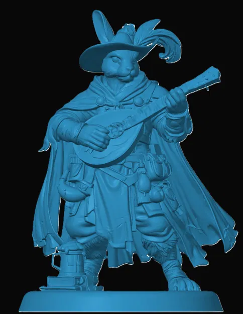 Mô hình Harengon Bard (Người hát rong thỏ) in 3D cho game D&D - Image 1