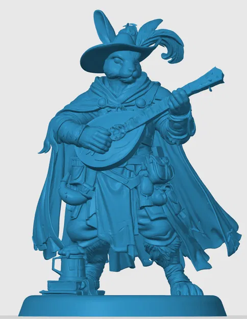 Mô hình Harengon Bard (Người hát rong thỏ) in 3D cho game D&D - Image 3