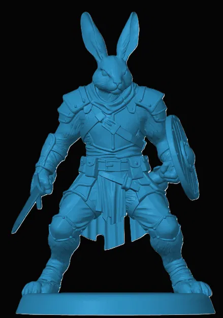 Mô hình Harengon Fighter - Chiến binh thỏ dũng mãnh cho D&D - Image 1
