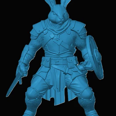 Mô hình Harengon Fighter - Chiến binh thỏ dũng mãnh cho D&D