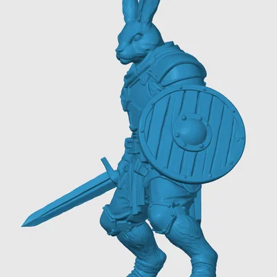 Mô hình Harengon Fighter - Chiến binh thỏ dũng mãnh cho D&D