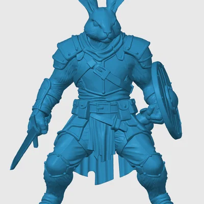 Mô hình Harengon Fighter - Chiến binh thỏ dũng mãnh cho D&D
