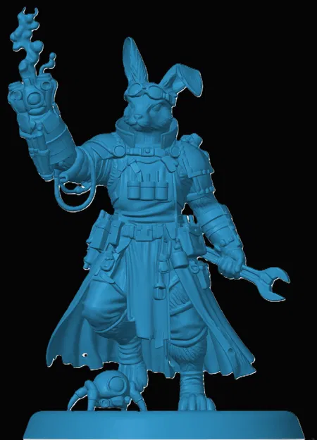 Mô hình Harengon Artificer - Nhân vật thỏ kỹ sư in 3D cho RPG - Image 1