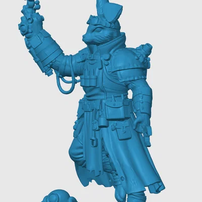 Mô hình Harengon Artificer - Nhân vật thỏ kỹ sư in 3D cho RPG