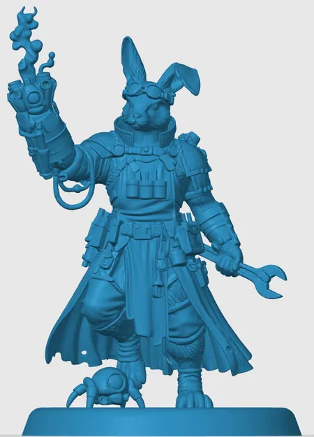 Mô hình Harengon Artificer - Nhân vật thỏ kỹ sư in 3D cho RPG - Image 3