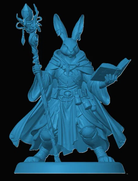 Mô hình Harengon Wizard in 3D cho game nhập vai D&D - Image 1