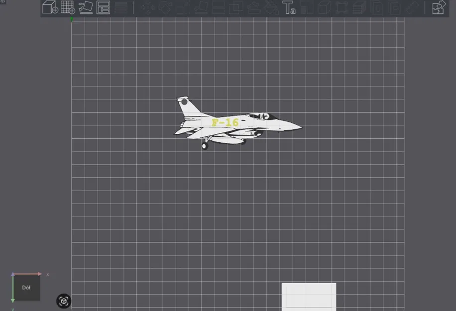 Móc khóa máy bay chiến đấu F-16 in 3D phong cách - Image 2