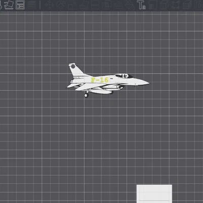Móc khóa máy bay chiến đấu F-16 in 3D phong cách