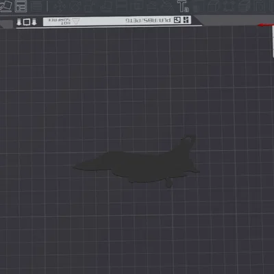 Móc khóa máy bay chiến đấu F-16 in 3D phong cách