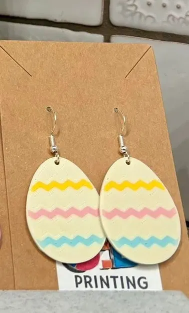 Bông tai hình trứng Phục sinh 3D - Phụ kiện đáng yêu cho mùa lễ hội - Image 1