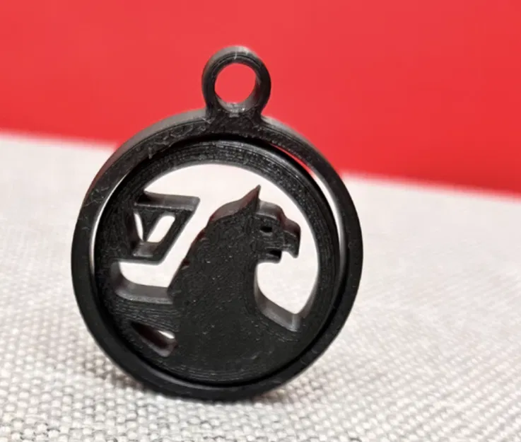 Móc khóa xoay hình logo Vauxhall độc đáo - Mô hình in 3D fidget toy - Image 1