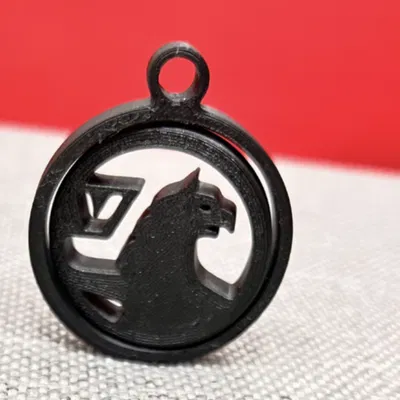 Móc khóa xoay hình logo Vauxhall độc đáo - Mô hình in 3D fidget toy