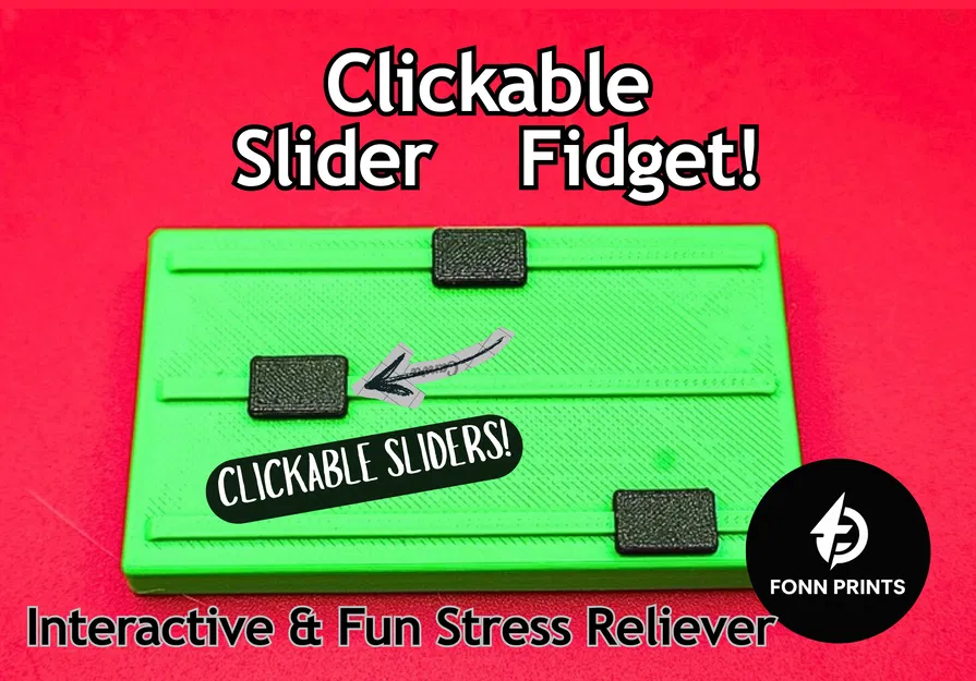 Clickable - UI Slider Fidget – In nhanh, không support, lắp ráp khớp nối 2 phần đơn giản - Image 1